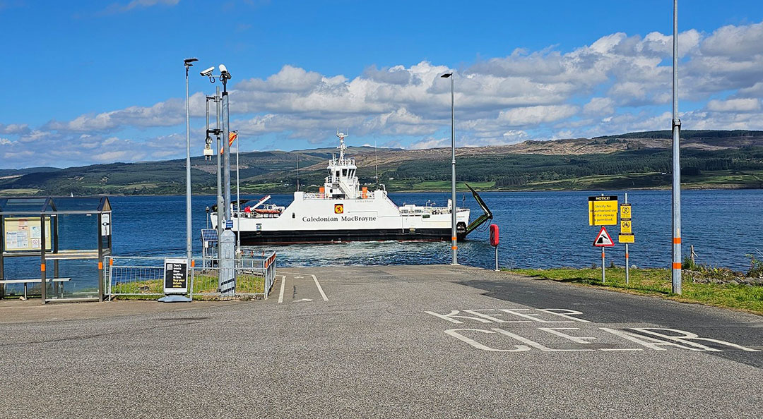 MV Lochinvar ferry travelling from Fishnish to Lochaline