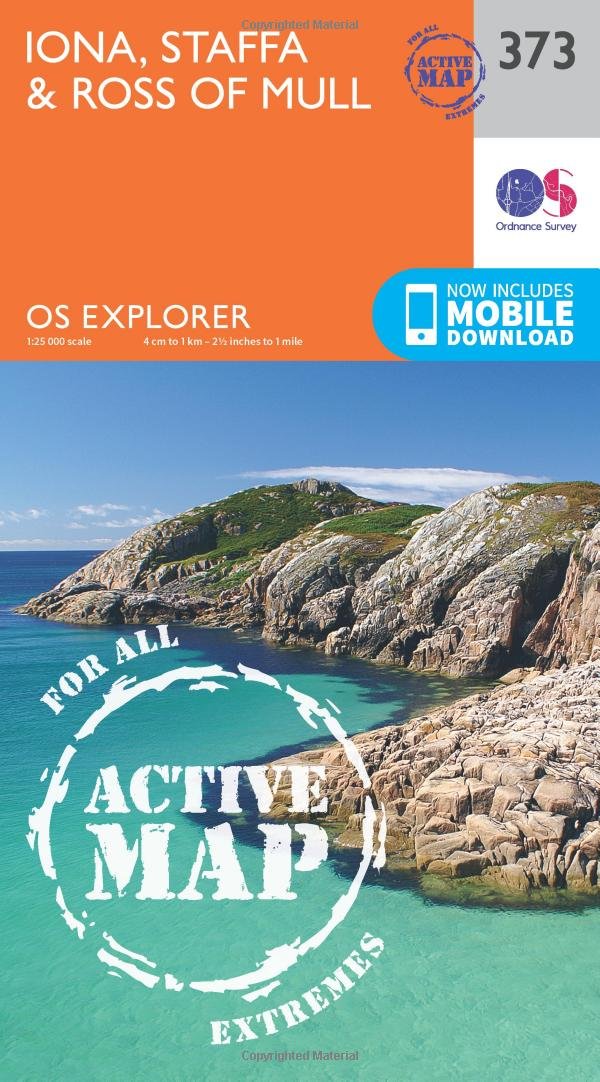 Iona, Staffa & Ross of Mull OS Explorer Active Map 373