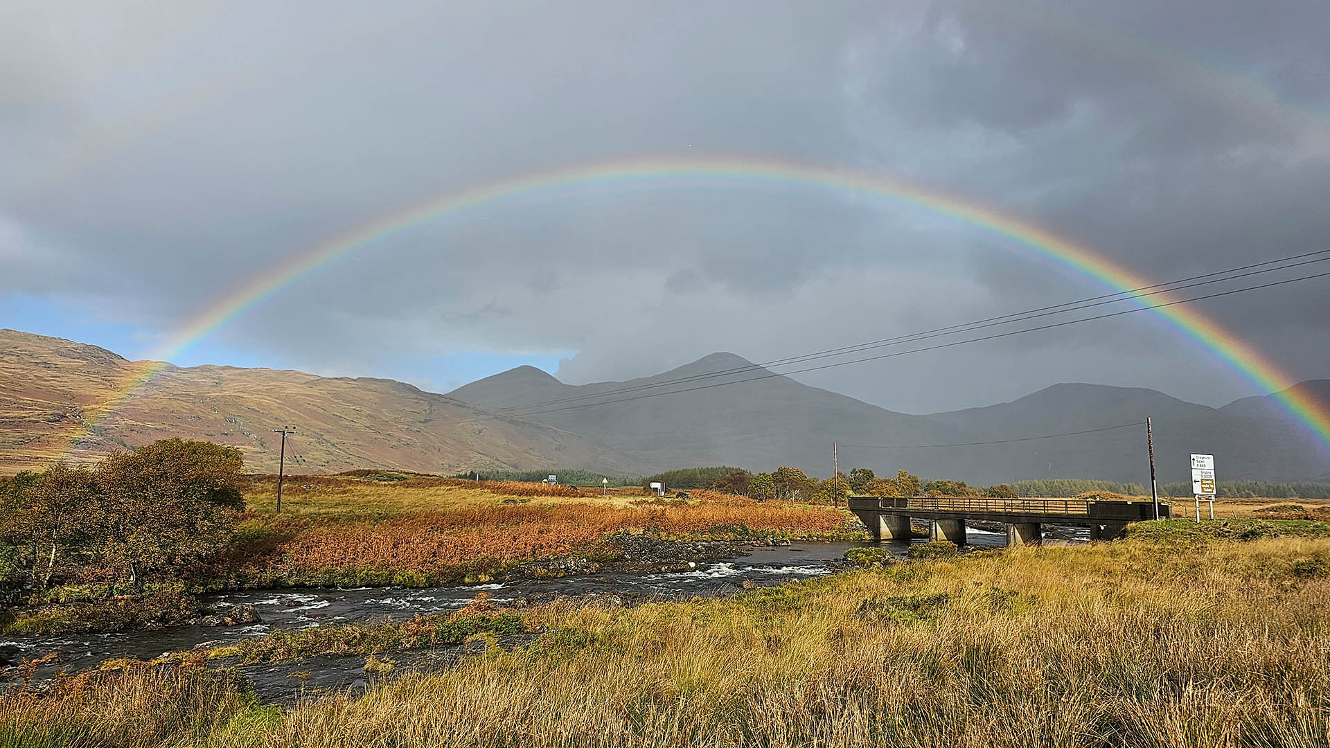 Loch Beg Bridge Rainbow Autumn