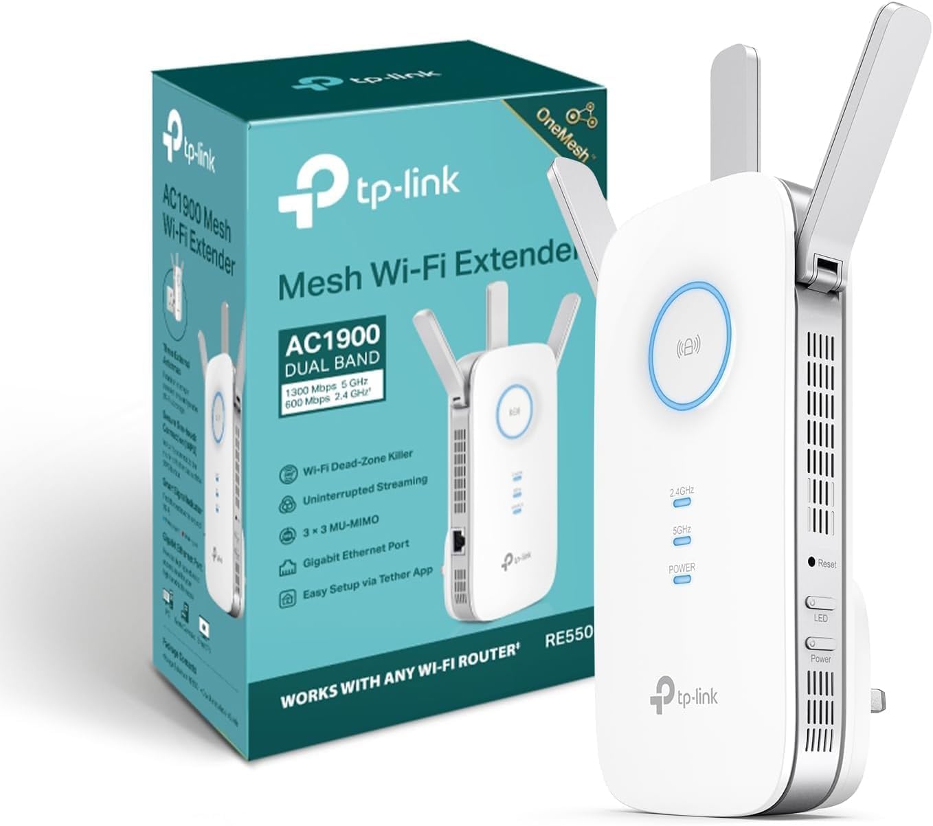 TP-Link RE550 AC1900 Gigabit Mesh WiFi Range Extender